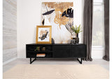 703003 Marsden 2-door Mango Wood 70-inch TV Stand Charcoal Black