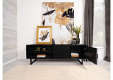 703003 Marsden 2-door Mango Wood 70-inch TV Stand Charcoal Black