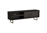 Marsden 2-door Mango Wood 70-inch TV Stand Charcoal Black
