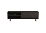 703003 Marsden 2-door Mango Wood 70-inch TV Stand Charcoal Black