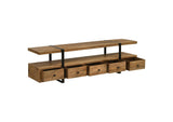 703243 Otto 5-drawer Mango Wood 70-inch TV Stand Media Console Brown
