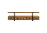 703243 Otto 5-drawer Mango Wood 70-inch TV Stand Media Console Brown
