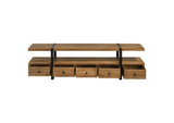 703243 Otto 5-drawer Mango Wood 70-inch TV Stand Media Console Brown