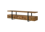 703243 Otto 5-drawer Mango Wood 70-inch TV Stand Media Console Brown