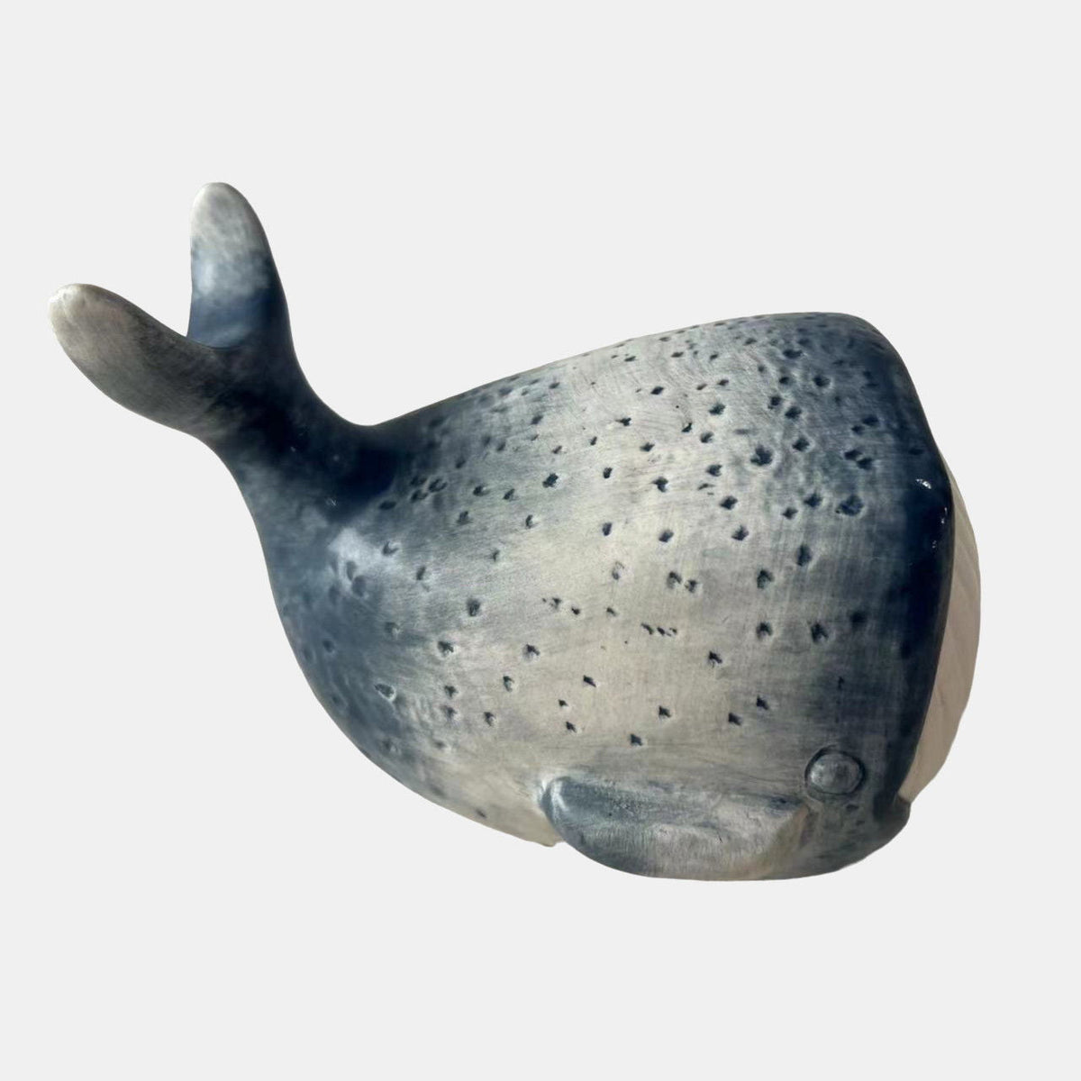 6" Blue Whale Decor - Blue / White