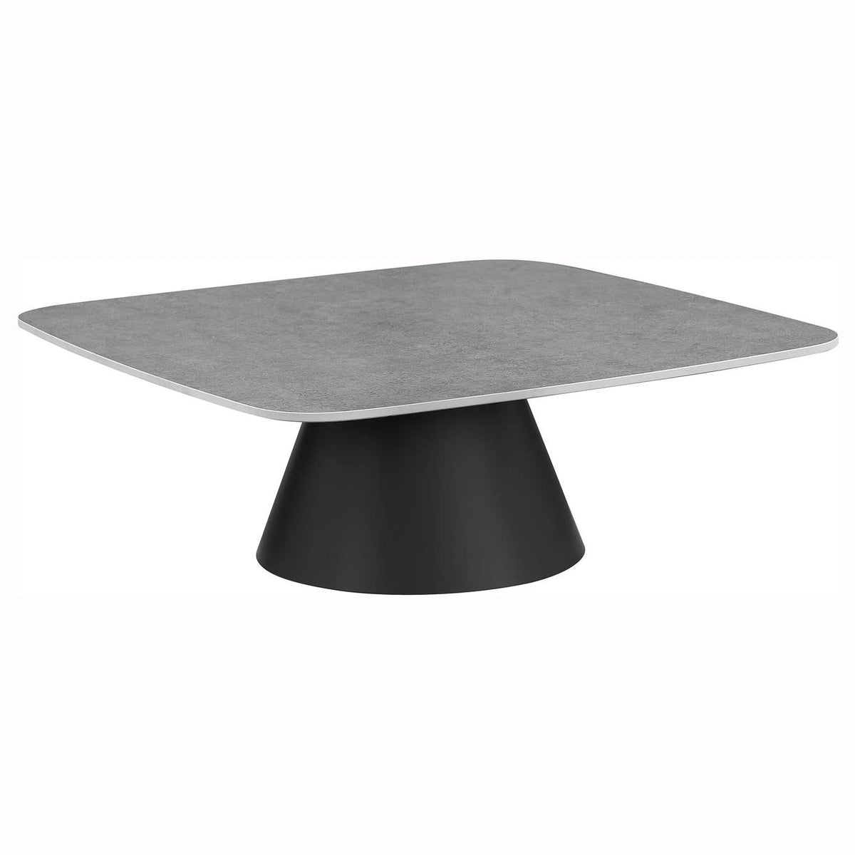 703500 Eason 2-piece Cocktail Coffee Table Set Concrete and Black