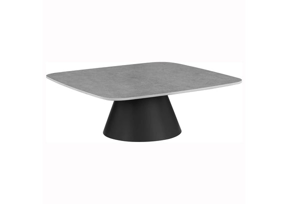 703500 Eason 2-piece Cocktail Coffee Table Set Concrete and Black