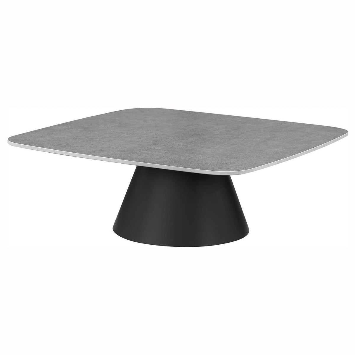703500 Eason 2-piece Cocktail Coffee Table Set Concrete and Black