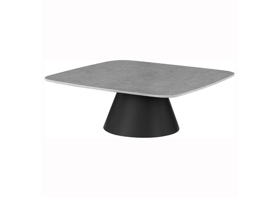 703500 Eason 2-piece Cocktail Coffee Table Set Concrete and Black