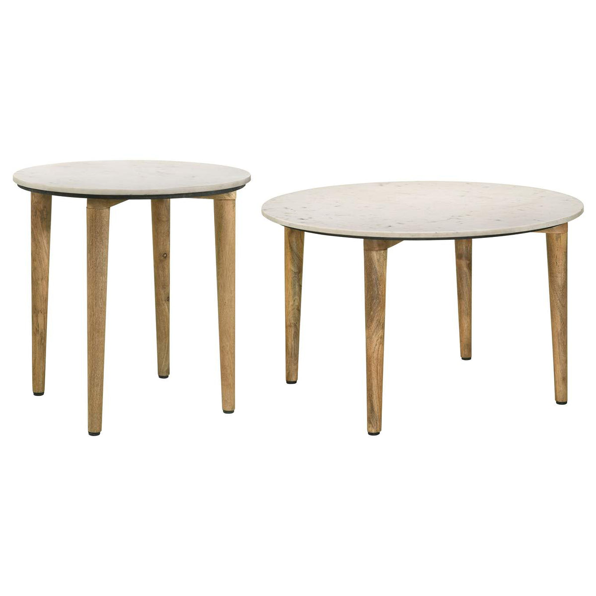 703718-S2 Aldis 2-piece Coffee and End Table Set White
