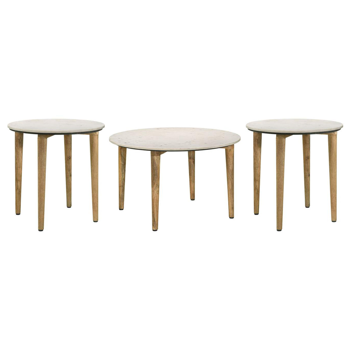 703718-S3 Aldis 3-piece Coffee and End Table Set White