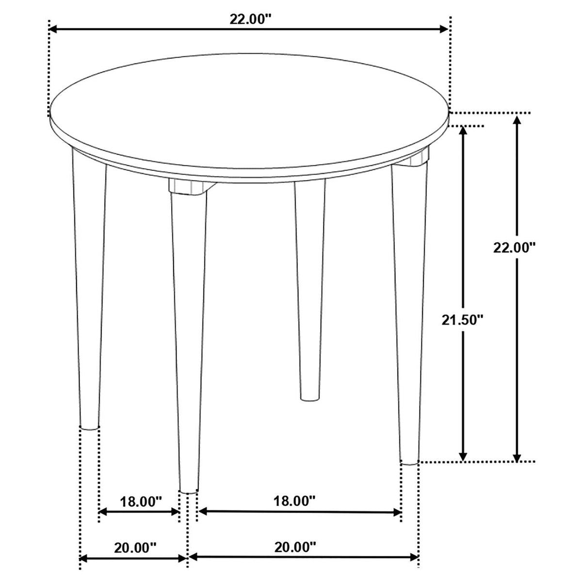 703718-S3 Aldis 3-piece Coffee and End Table Set White