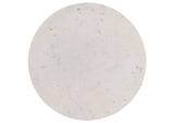 703718 Aldis Round Marble Top Coffee Table White and Natural