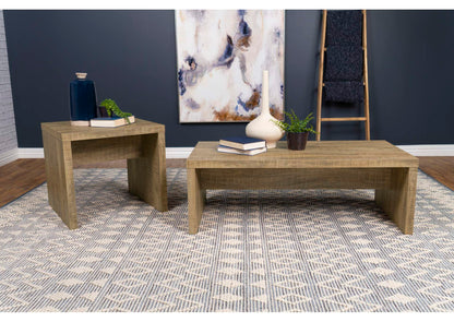 704128-S2 Lynette 2-piece Rectangular Coffee and End Table Set Mango