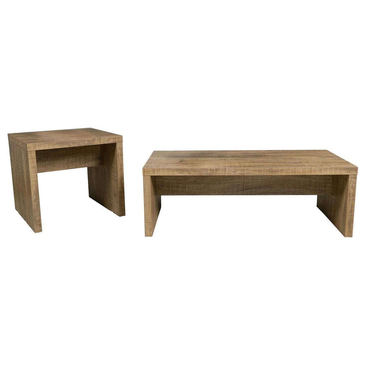 704128-S2 Lynette 2-piece Rectangular Coffee and End Table Set Mango