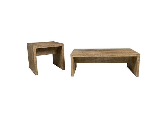 704128-S2 Lynette 2-piece Rectangular Coffee and End Table Set Mango