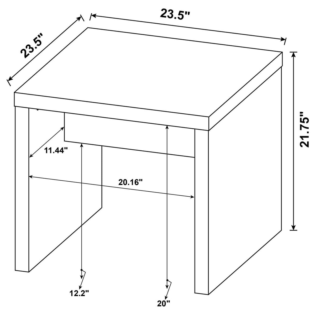 704128-S2 Lynette 2-piece Rectangular Coffee and End Table Set Mango