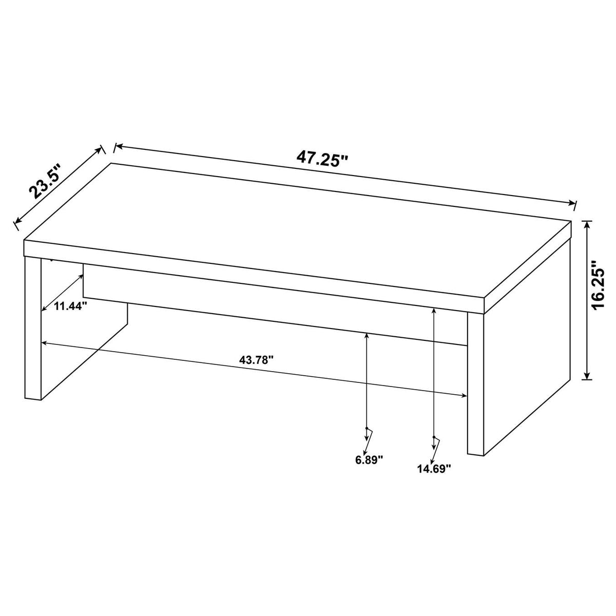 704128-S2 Lynette 2-piece Rectangular Coffee and End Table Set Mango