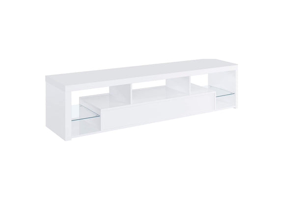 704251 Jude 2-drawer Engineered Wood 71-inch TV Stand High Gloss White