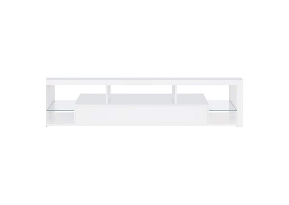 704251 Jude 2-drawer Engineered Wood 71-inch TV Stand High Gloss White