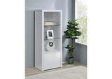 704254 Jude 3-shelf Engineered Wood Media Tower High Gloss White