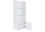 704254 Jude 3-shelf Engineered Wood Media Tower High Gloss White