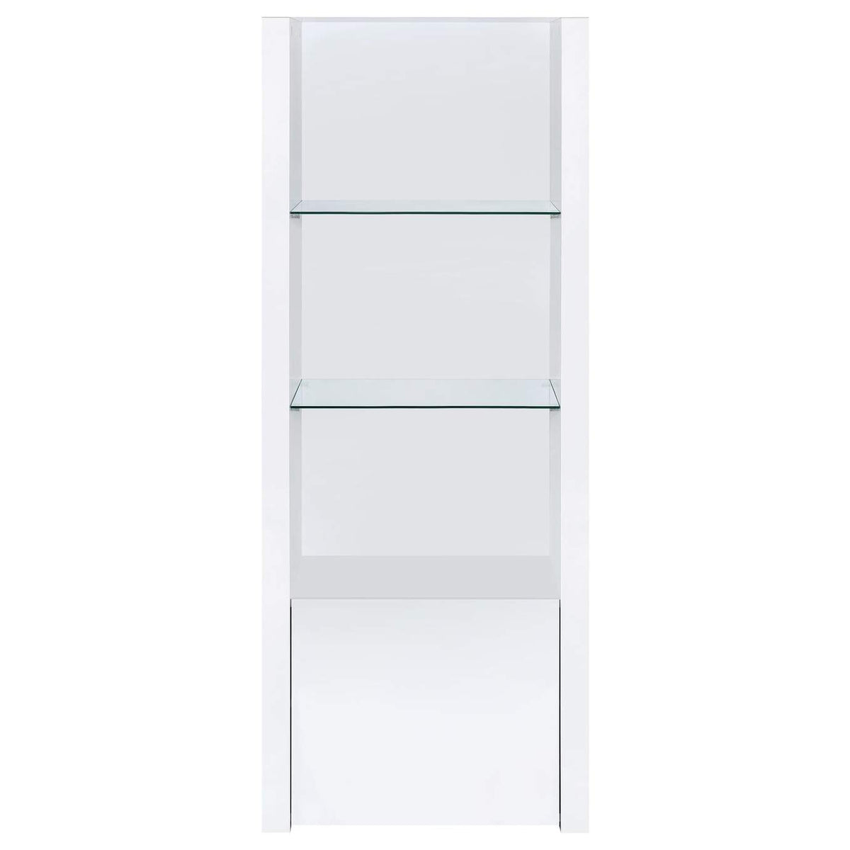 704254 Jude 3-shelf Engineered Wood Media Tower High Gloss White