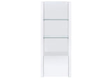 704254 Jude 3-shelf Engineered Wood Media Tower High Gloss White