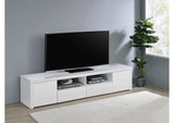 704262 Jude 2-door Engineered Wood 79-inch TV Stand High Gloss White