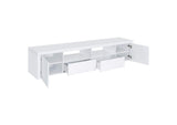 704262 Jude 2-door Engineered Wood 79-inch TV Stand High Gloss White