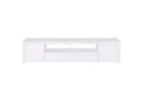 704262 Jude 2-door Engineered Wood 79-inch TV Stand High Gloss White