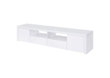 704262 Jude 2-door Engineered Wood 79-inch TV Stand High Gloss White