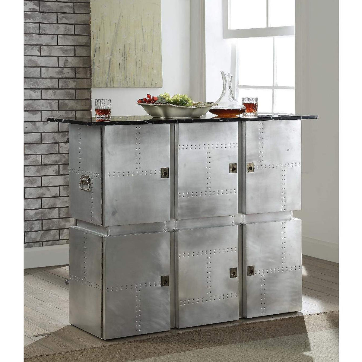 70450 Brancaster Bar Table with Marble Top