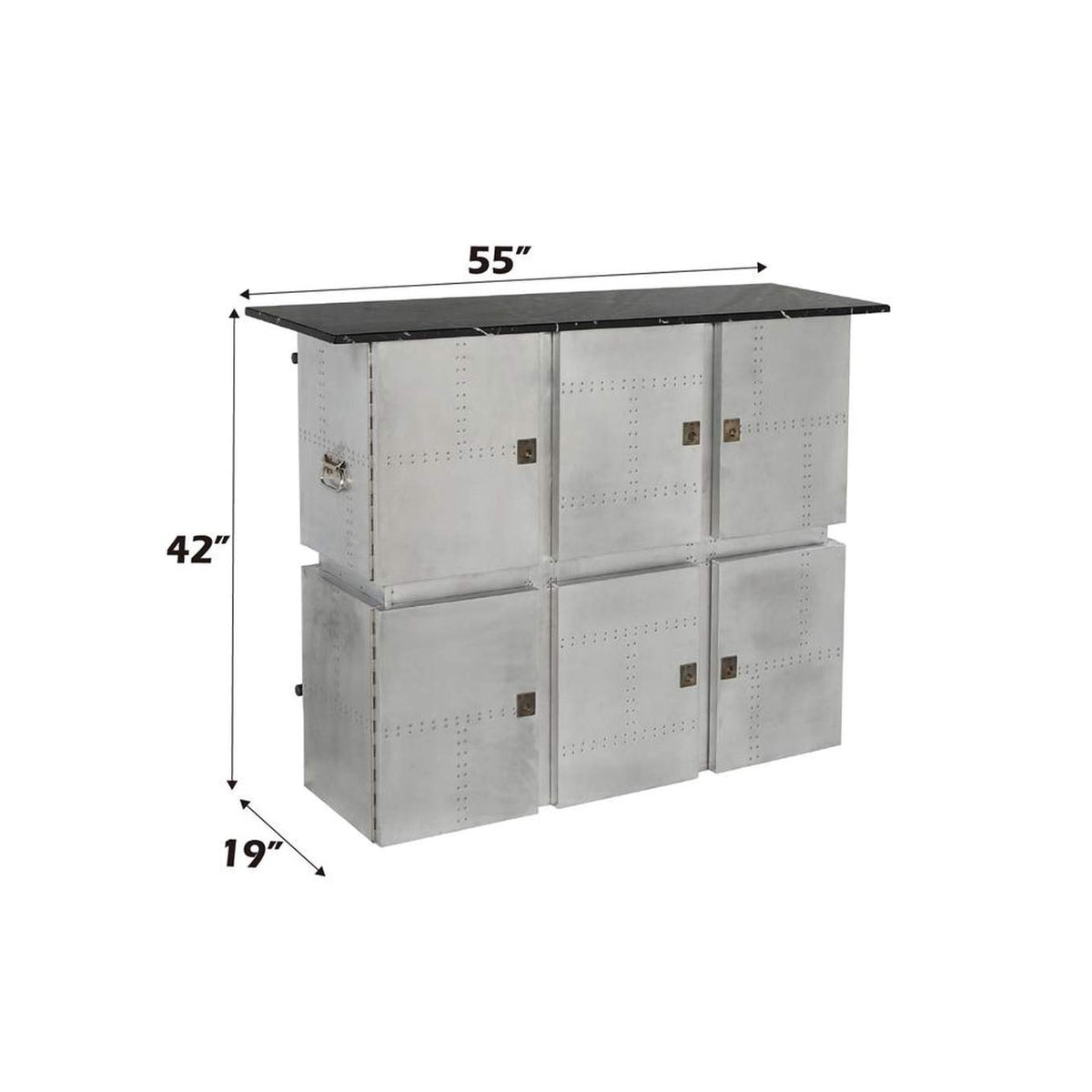 70450 Brancaster Bar Table with Marble Top