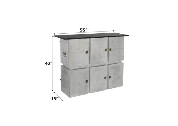 70450 Brancaster Bar Table with Marble Top