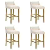 Fauna - Modern Transitional Wood Bar Height Kitchen Bar Stool