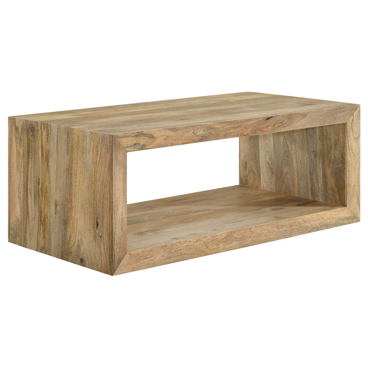 704838-S3 Benton 3-piece Solid Mango Coffee and End Table Set Natural