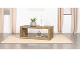 704838 Benton Rectangular Solid Wood Coffee Table Natural