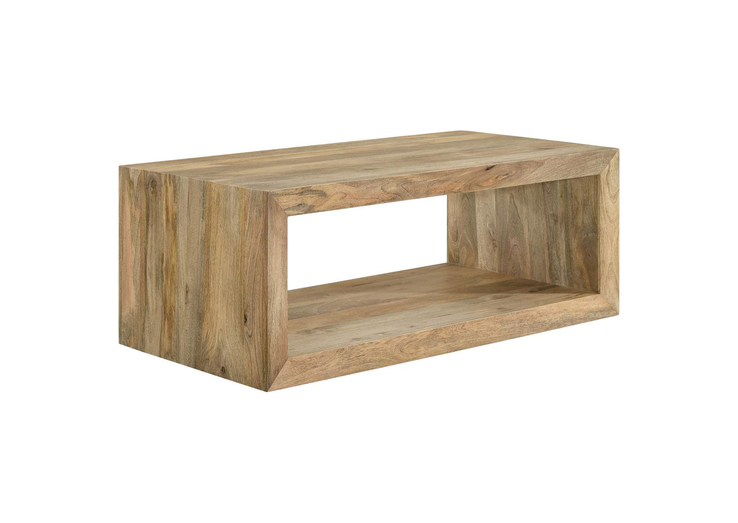 Benton Rectangular Solid Wood Coffee Table Natural