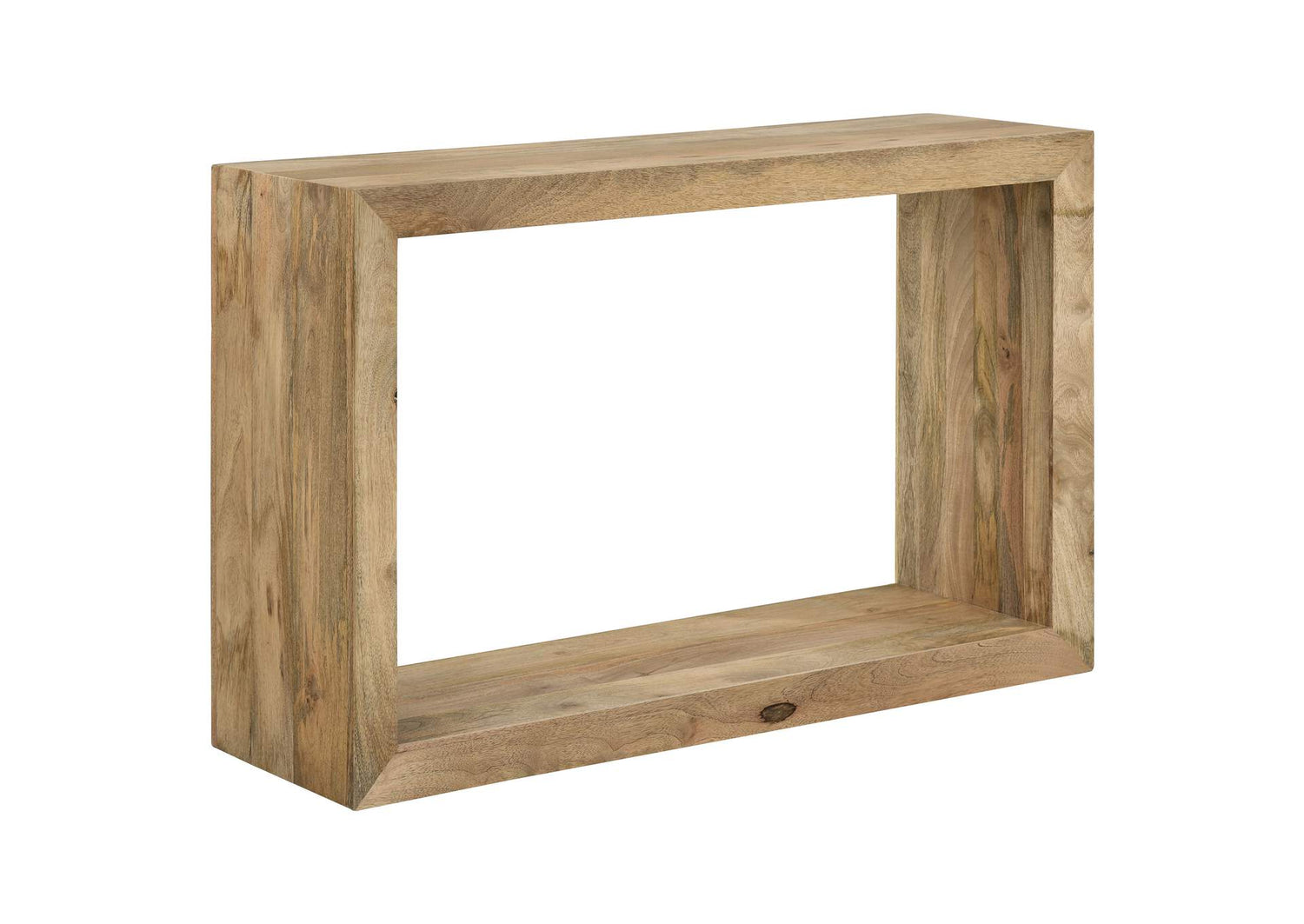 Benton Rectangular Solid Wood Sofa Console Table Natural