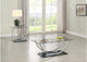 704988-S2 Danville 2-piece Glass Top Coffee and End Table Set Chrome
