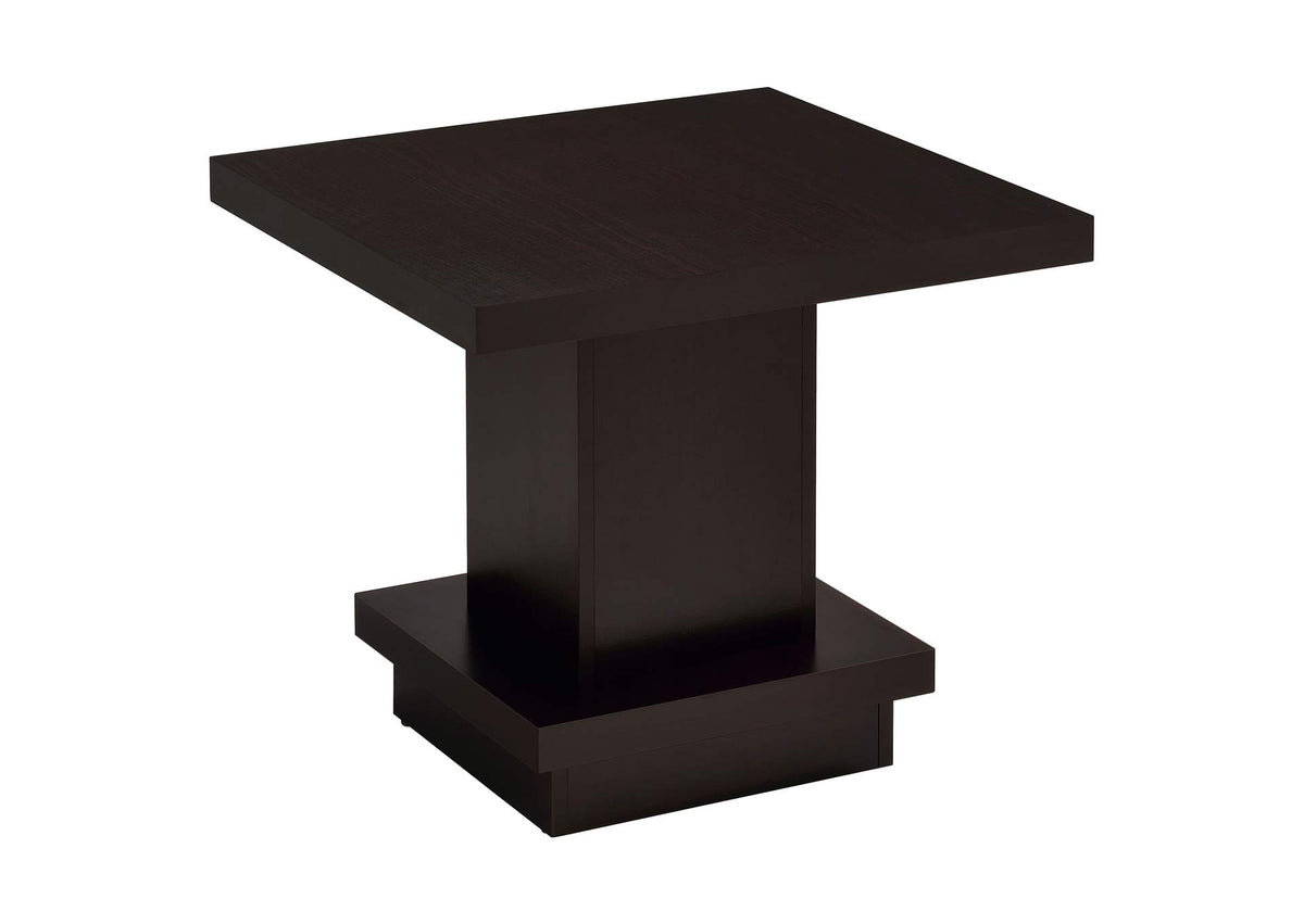 Reston Square Engineered Wood Side End Table Cappuccino