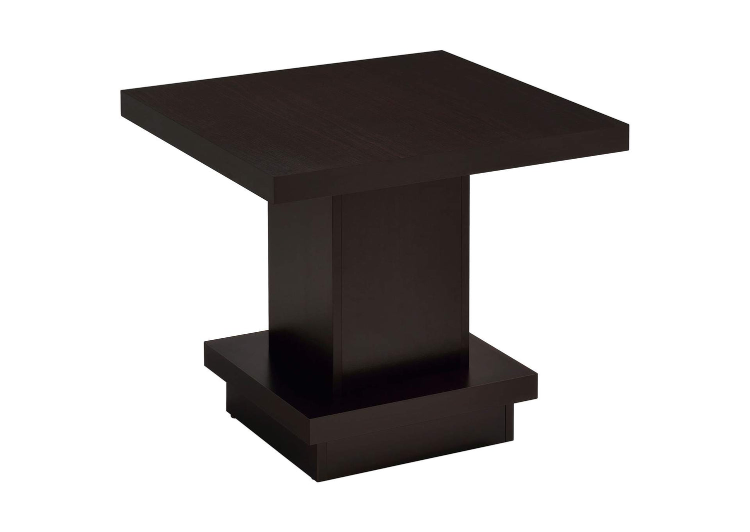 Reston Square Engineered Wood Side End Table Cappuccino