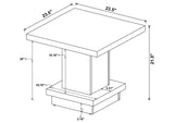705167 Reston Square Engineered Wood Side End Table Cappuccino