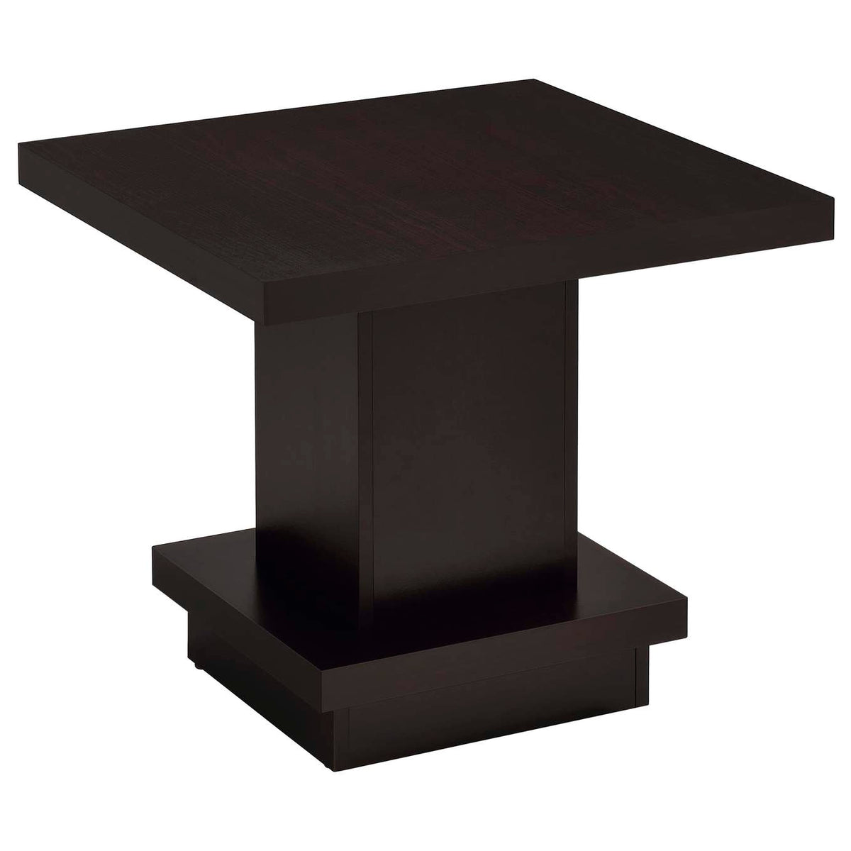 705168-S2 Reston 2-piece Square Coffee and End Table Set Cappuccino