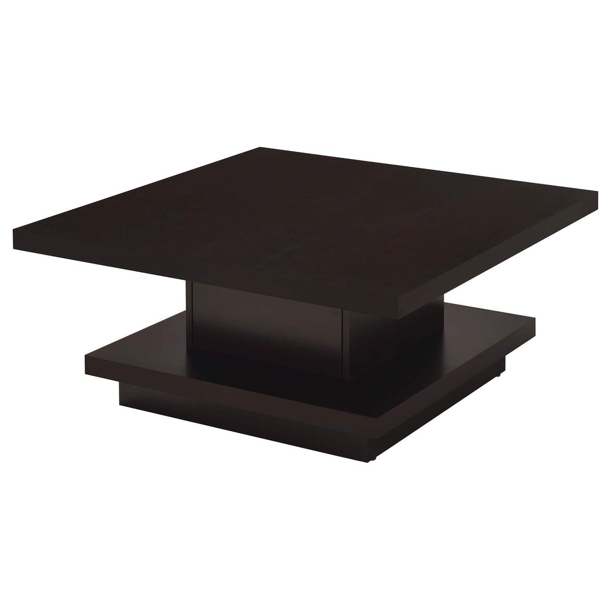 705168-S2 Reston 2-piece Square Coffee and End Table Set Cappuccino