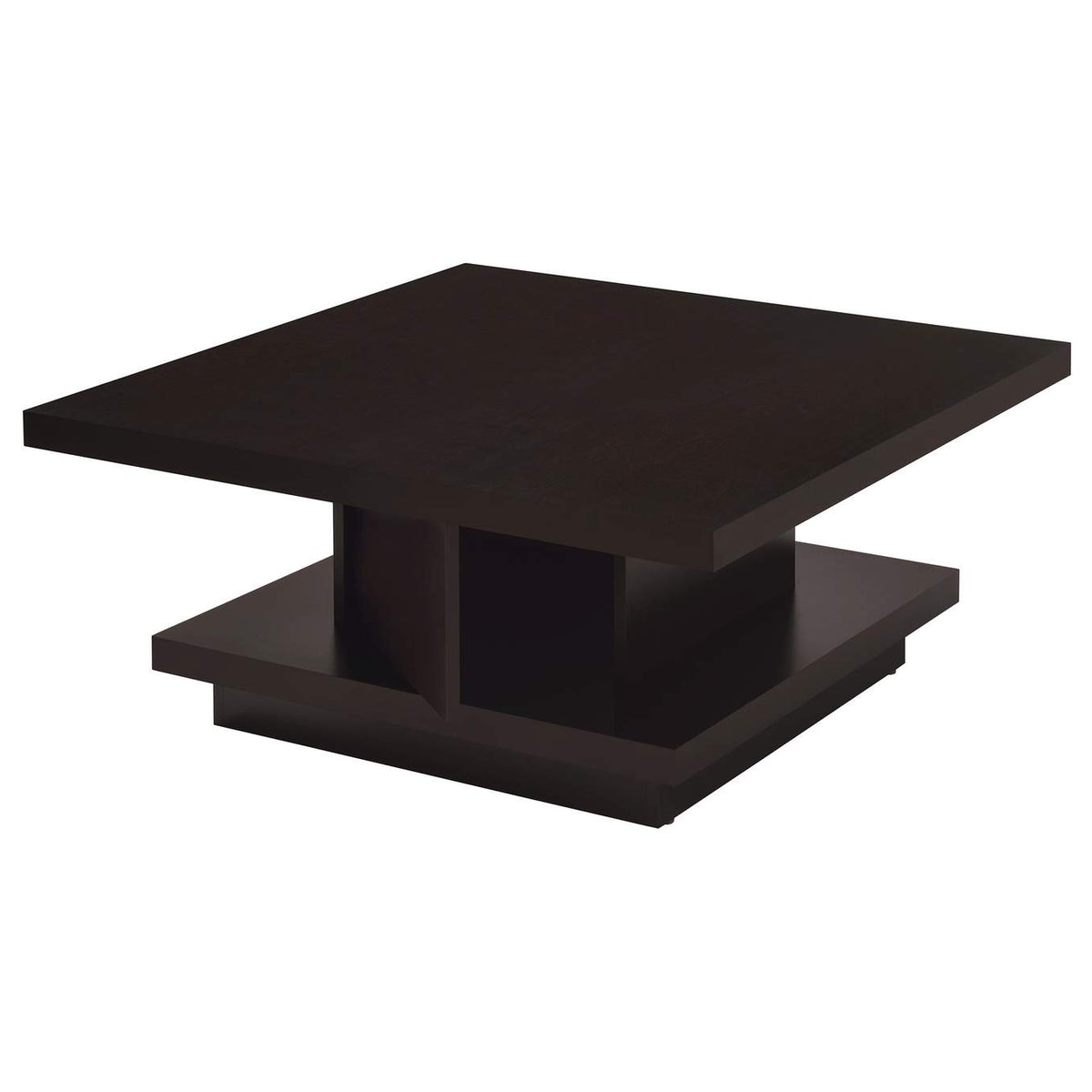 705168-S2 Reston 2-piece Square Coffee and End Table Set Cappuccino