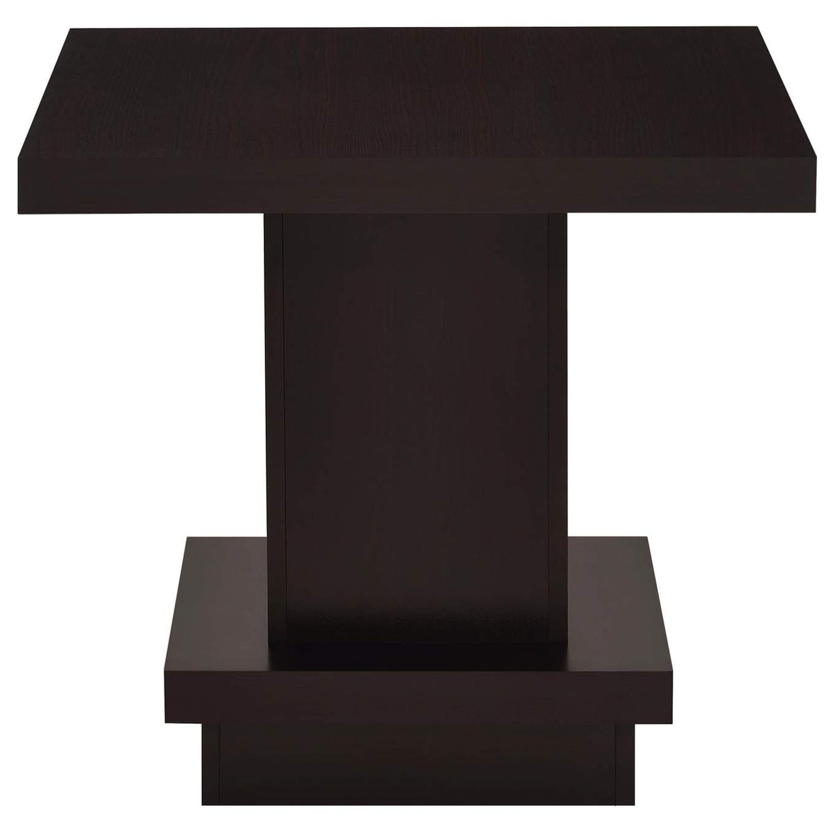 705168-S3 Reston 3-piece Square Coffee and End Table Set Cappuccino