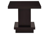 705168-S3 Reston 3-piece Square Coffee and End Table Set Cappuccino