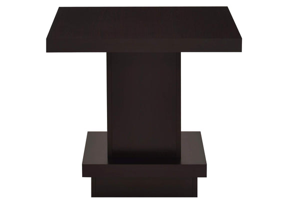 705168-S3 Reston 3-piece Square Coffee and End Table Set Cappuccino
